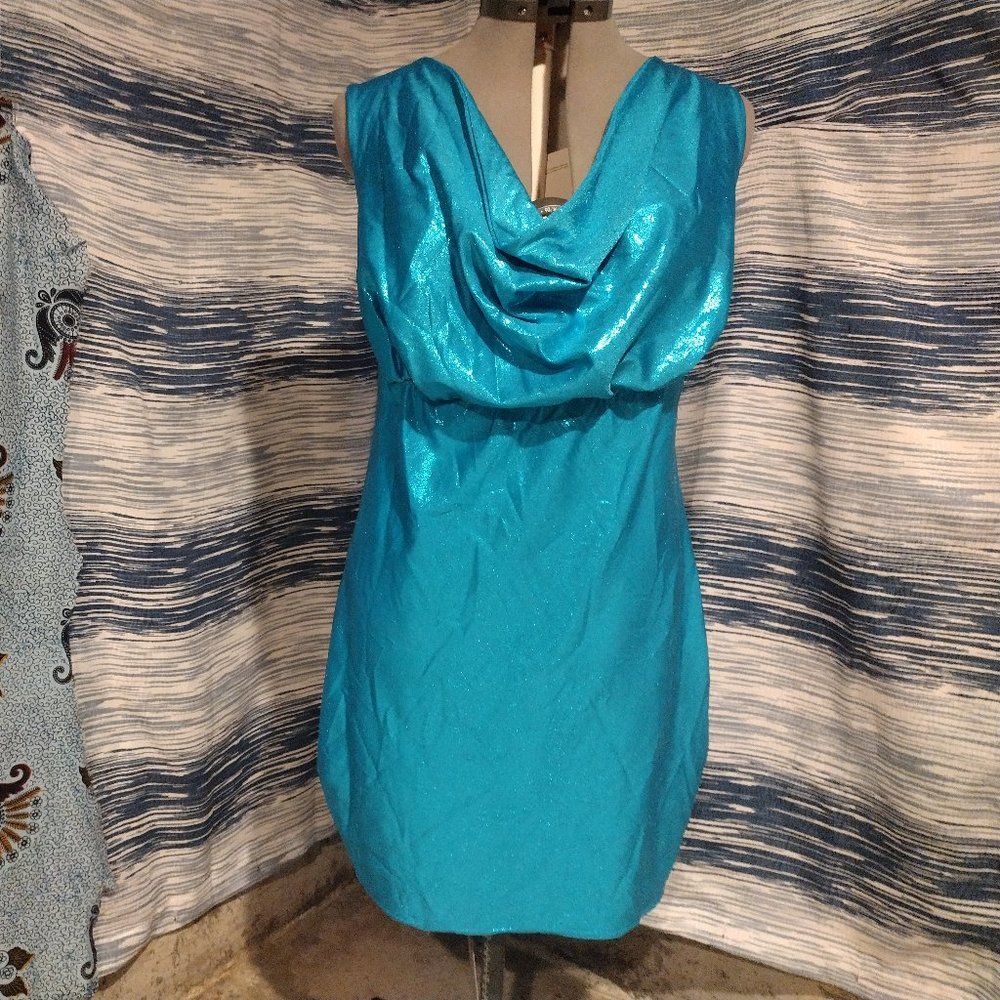 Sparkly blue mini dress